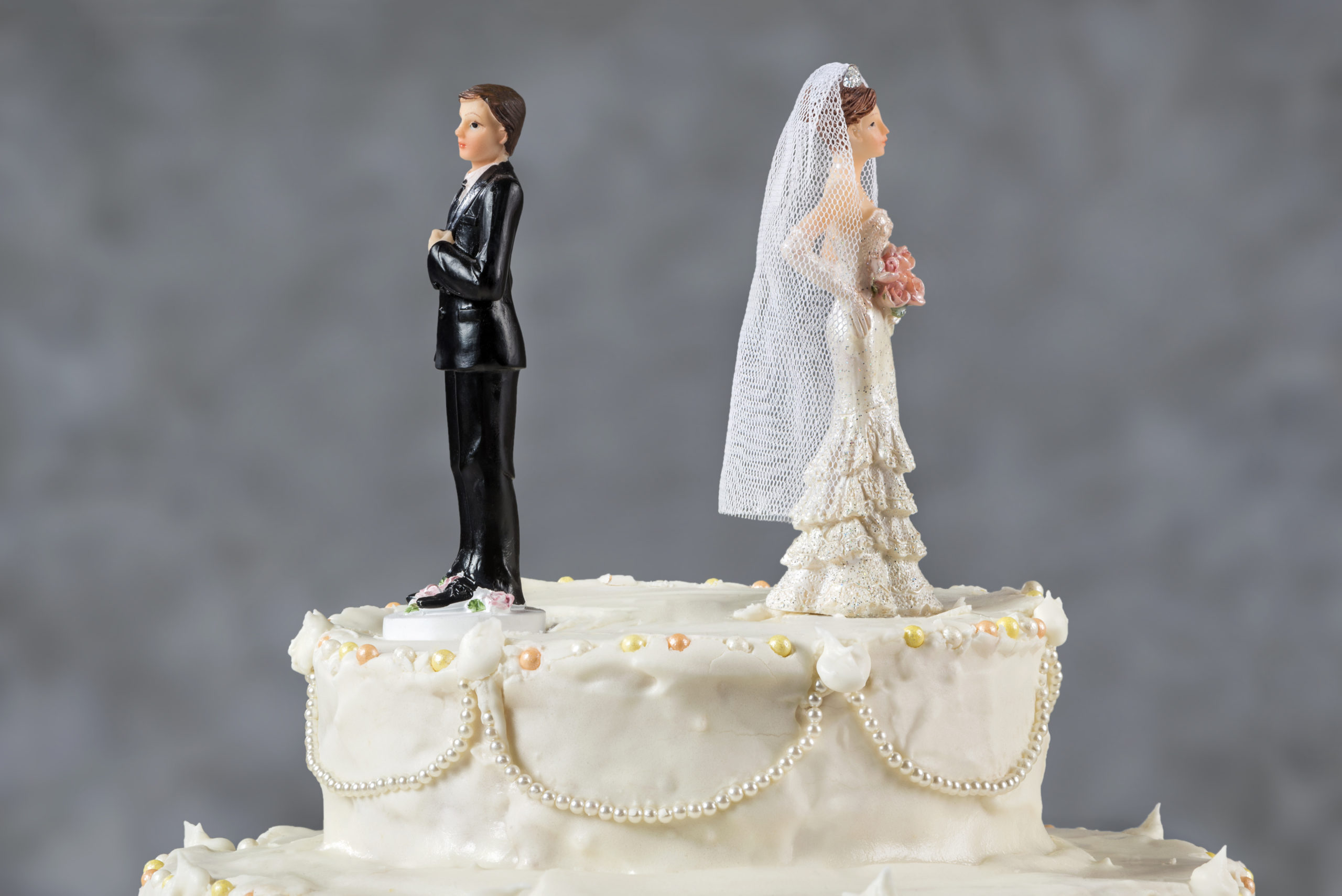 Filing for a Divorce in Texas - Divorce Lawyer Allen TX- Upset Marriage Wedding Cake Image